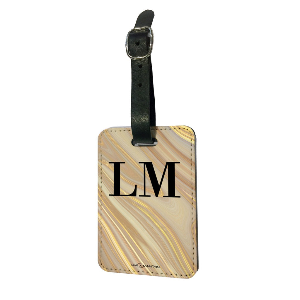 Personalised Ivory Marble Initials Passport Cover