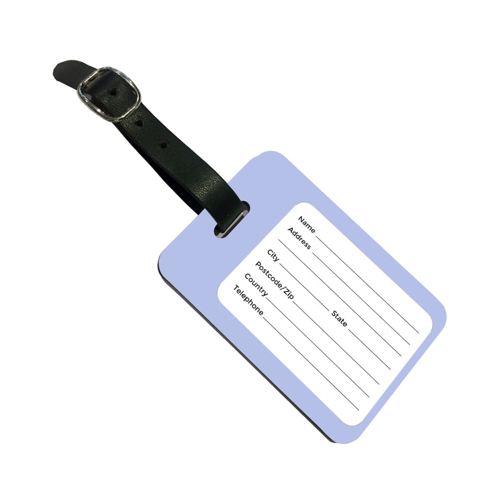 Personalised Lilac Initials Luggage Tag