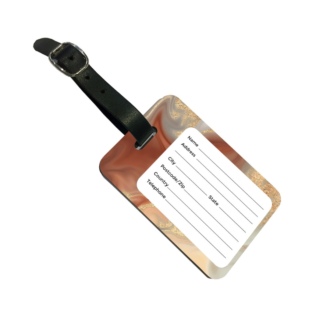 Personalised Liquid Luxury Marble Name Luggage Tag