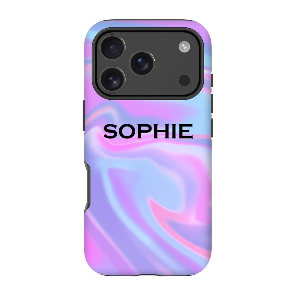 Personalised Luxe Blue Name iPhone 17 Pro Max Case