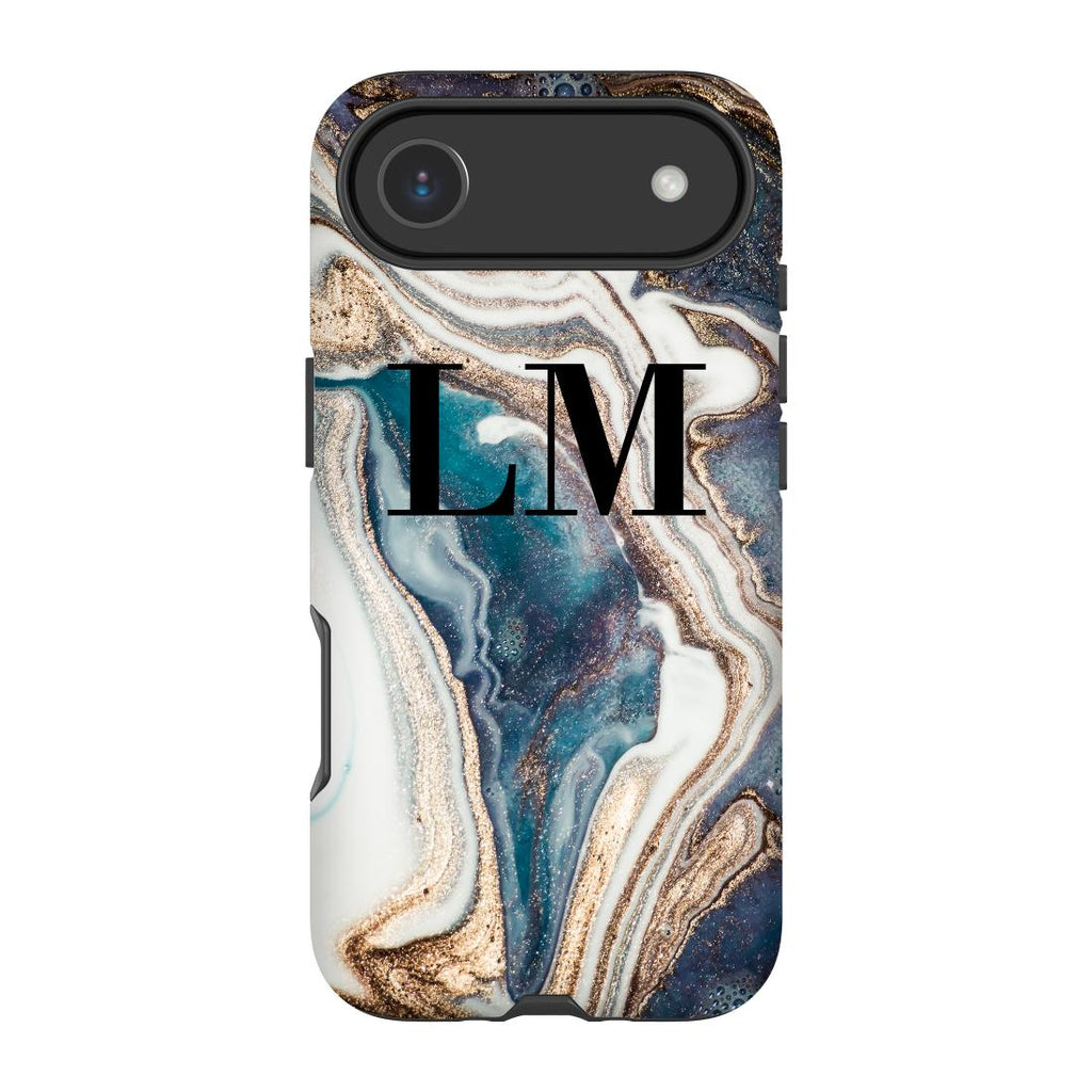 Personalised Luxe Marble Initials iPhone 17 Air Case