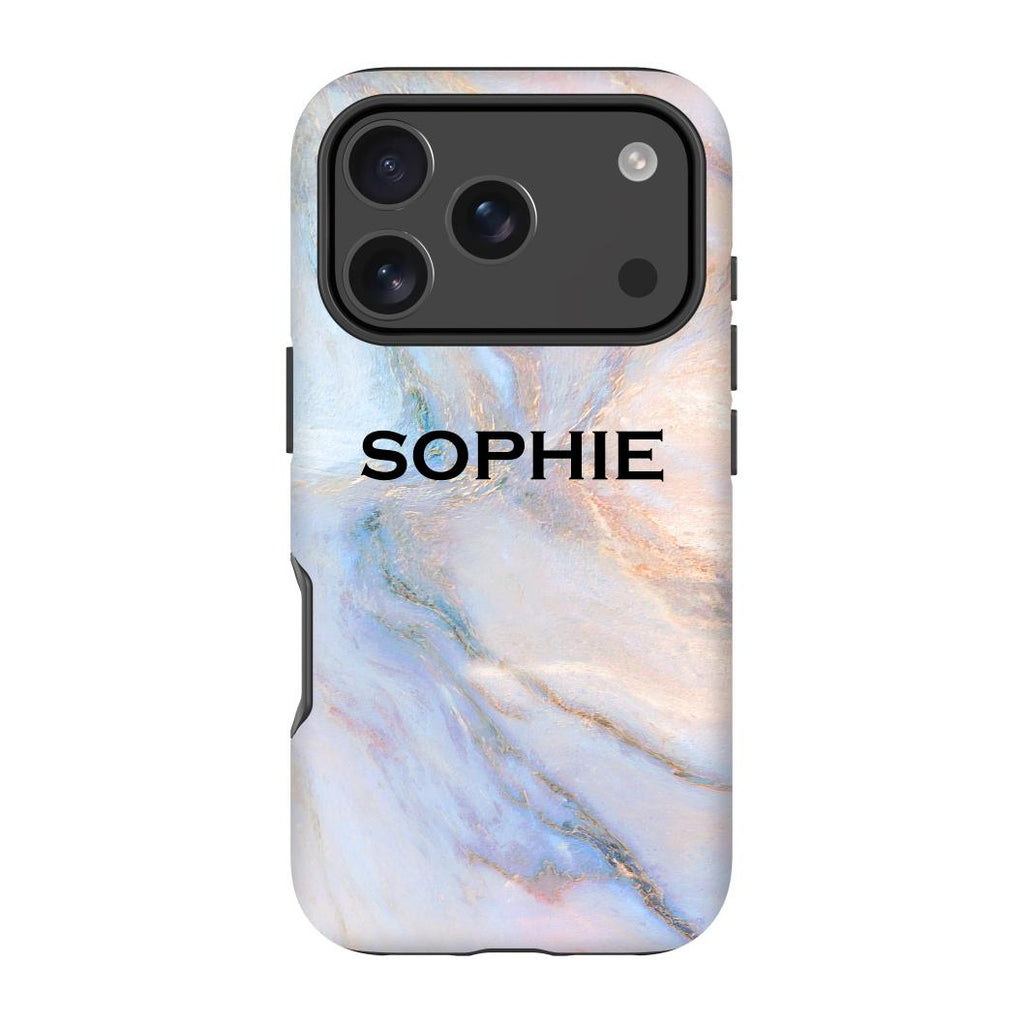 Personalised Moonshine Marble Name iPhone 17 Pro Max Case