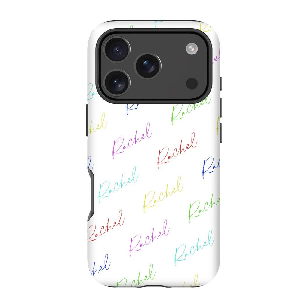 Personalised Multicolor Script Name iPhone 17 Pro Max Case