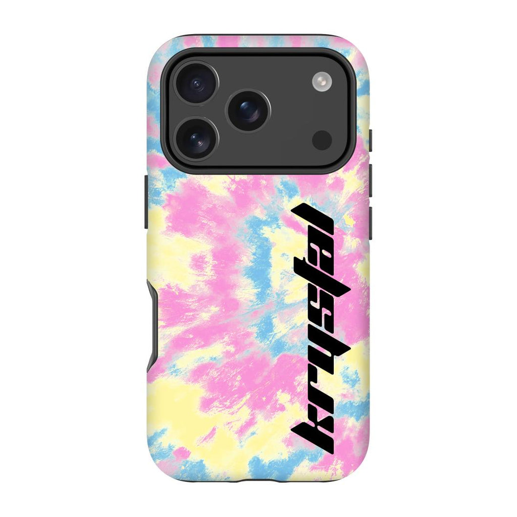 Personalised Multicolor Tie Dye Name iPhone 17 Pro Max Case