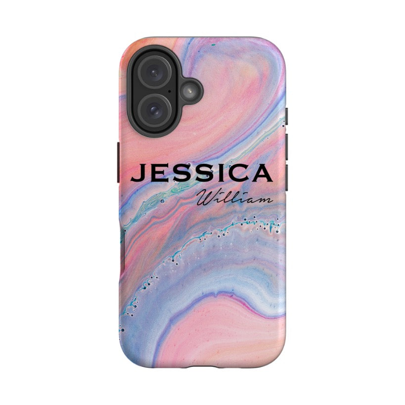 Personalised Acrylic Marble Name iPhone 16 Case
