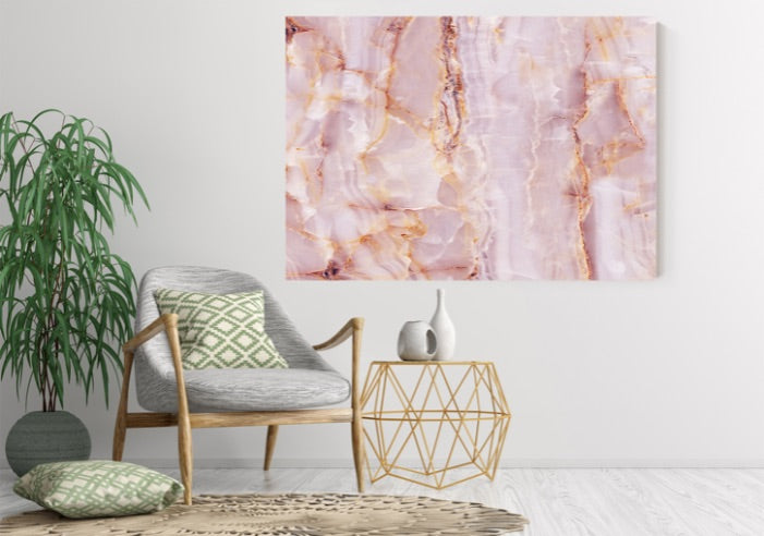Natural Pink Marble Canvas Print Wall Art