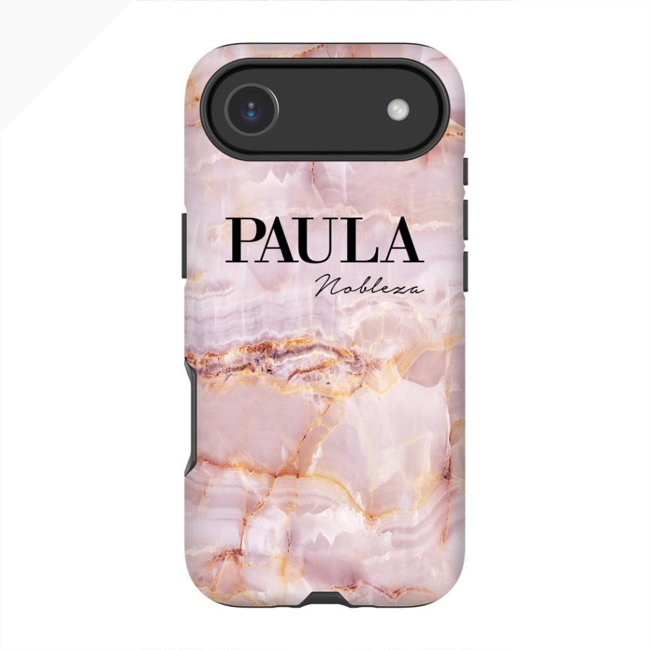 Personalised Natural Pink Marble Name iPhone 17 Air Case