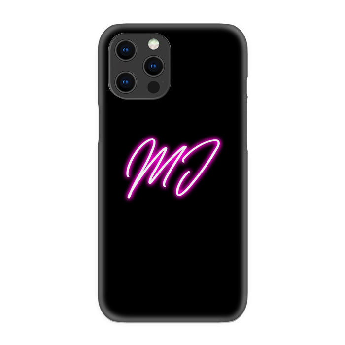 Personalised Neon Initial iPhone 16 Pro Case