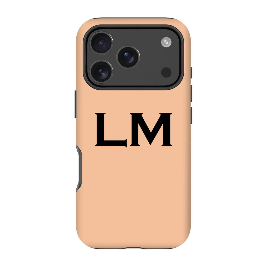 Personalised Nude x Black Top Initials iPhone 17 Pro Max Case