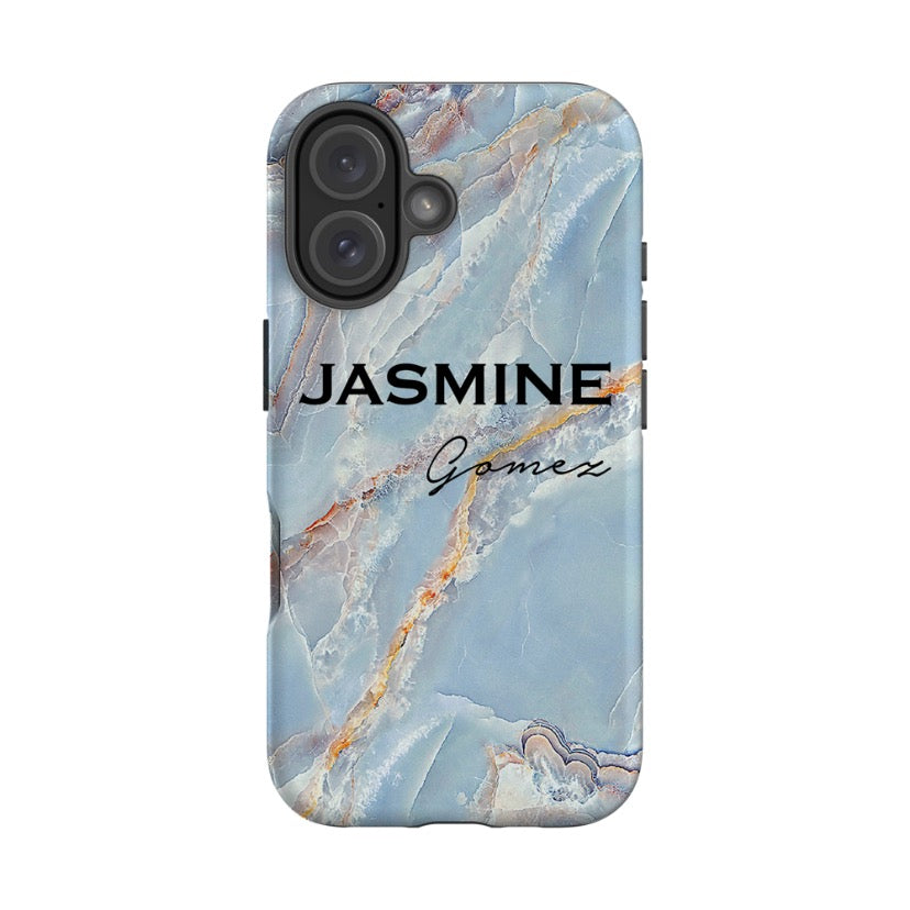 Personalised Ocean Marble Name iPhone 16 Case