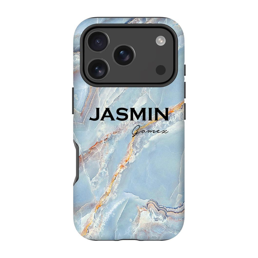 Personalised Ocean Marble Name iPhone 17 Pro Case