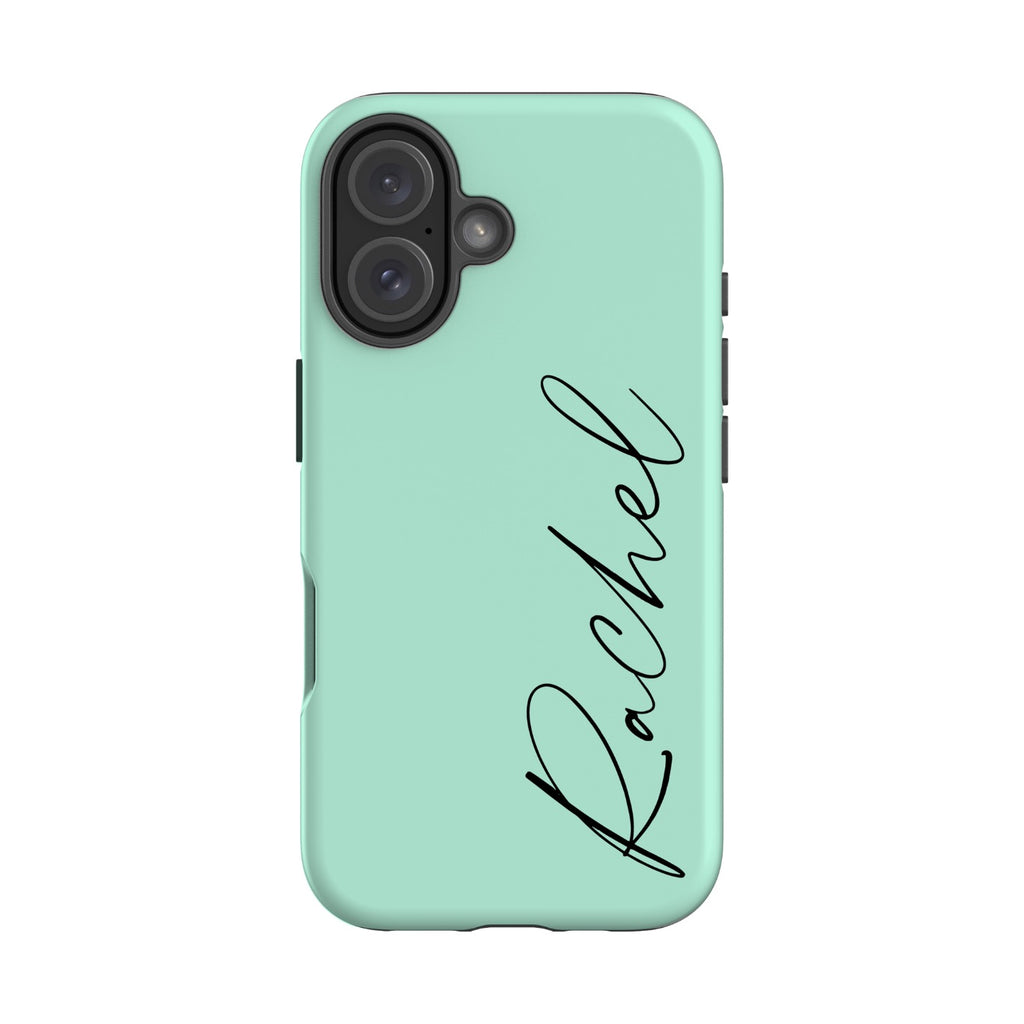 Personalised Pale Green Name iPhone 16 Case
