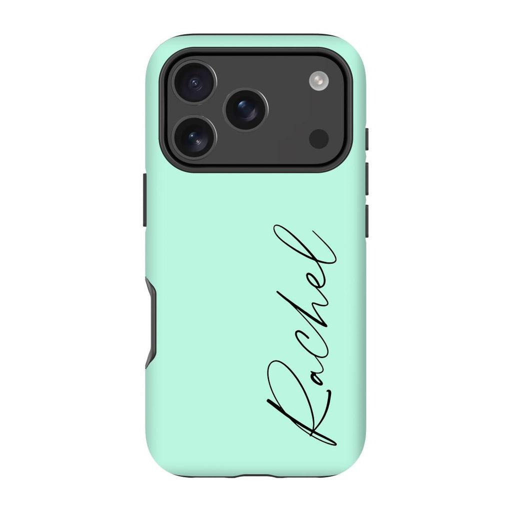 Personalised Pale Green Name iPhone 17 Pro Max Case