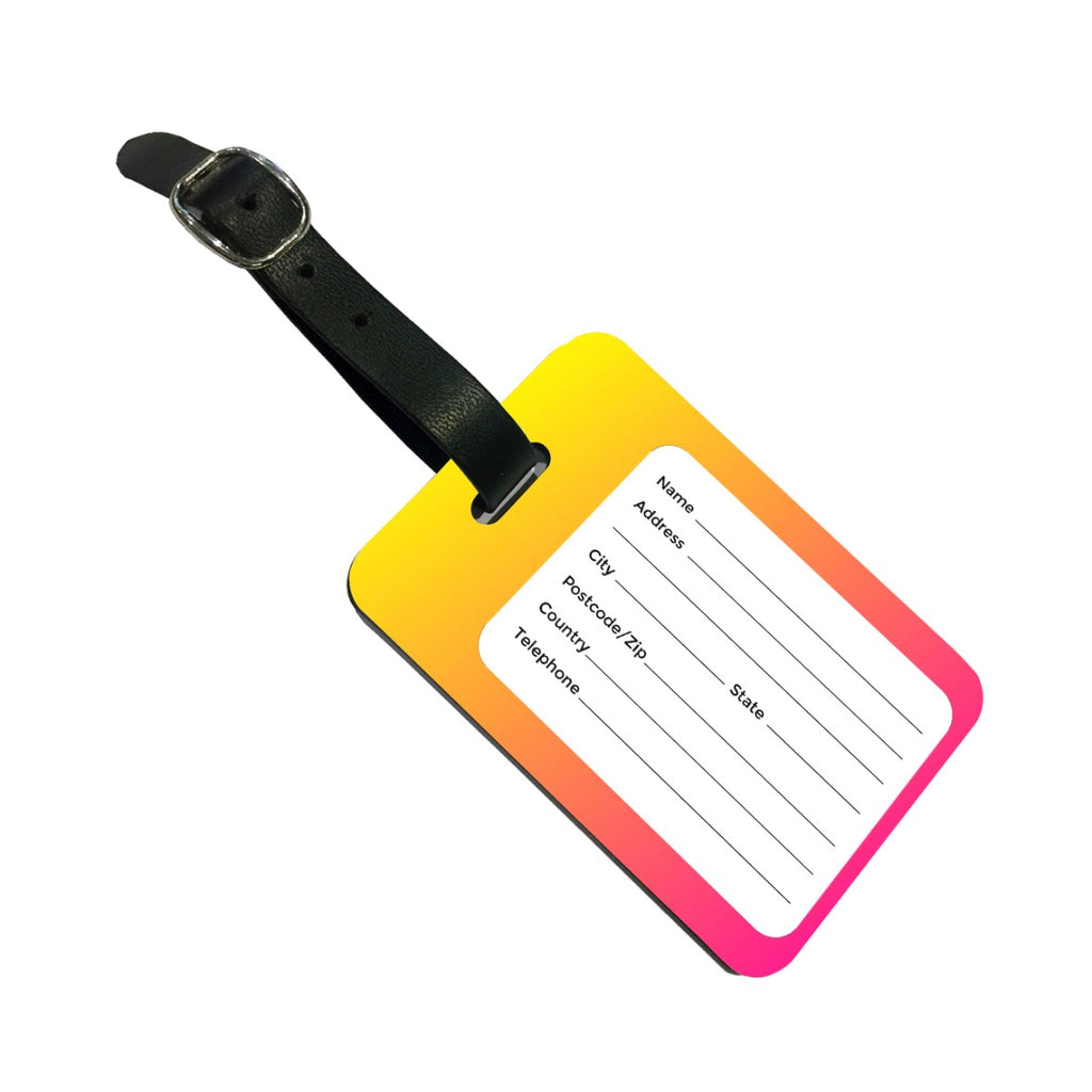 Personalised Ombre Initials Luggage Tag