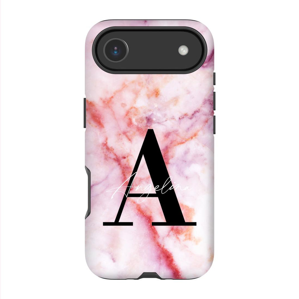 Personalised Pastel Marble Name Initial iPhone 17 Air Case
