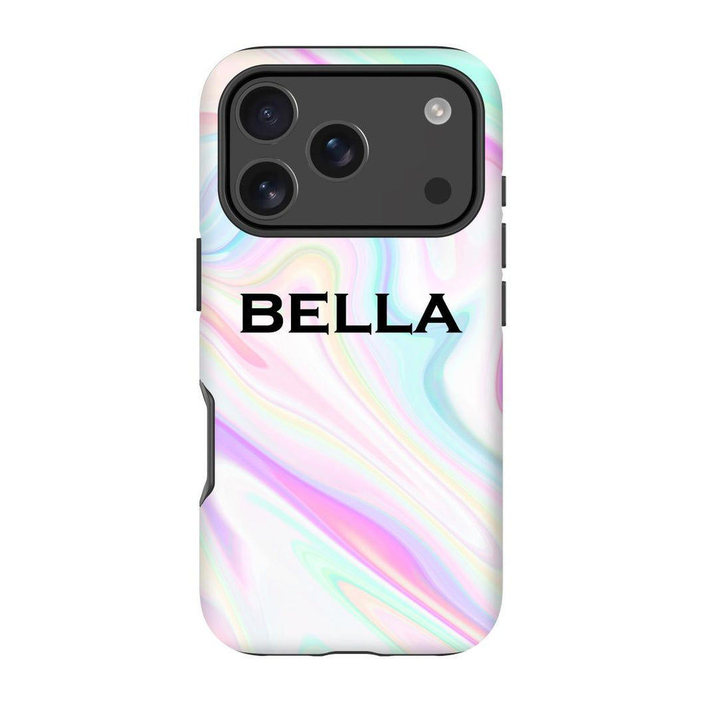 Personalised Pastel Swirl Name iPhone 17 Pro Max Case