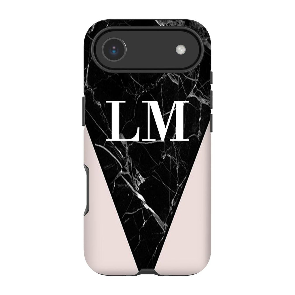 Personalised Pink x Black Marble Contrast iPhone 17 Air Case