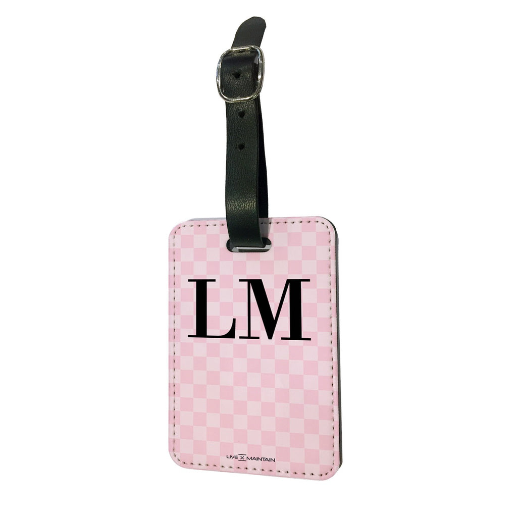 Personalised Pink Square initials Passport Cover