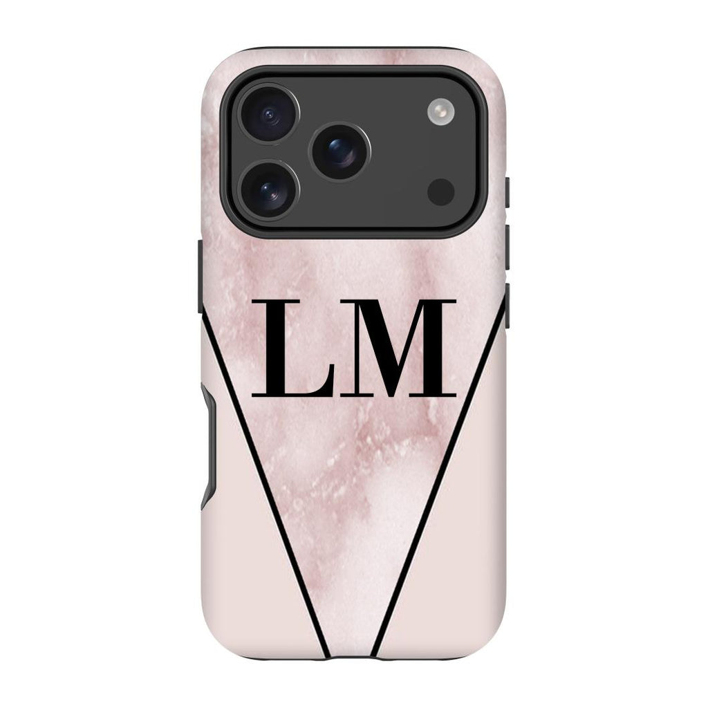 Personalised Pink x Rosa Marble Contrast iPhone 17 Pro Case