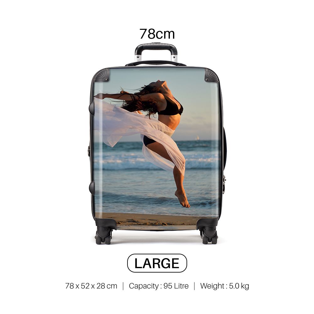 Upload Your Photo Graphic Bootleg Style Suitcase