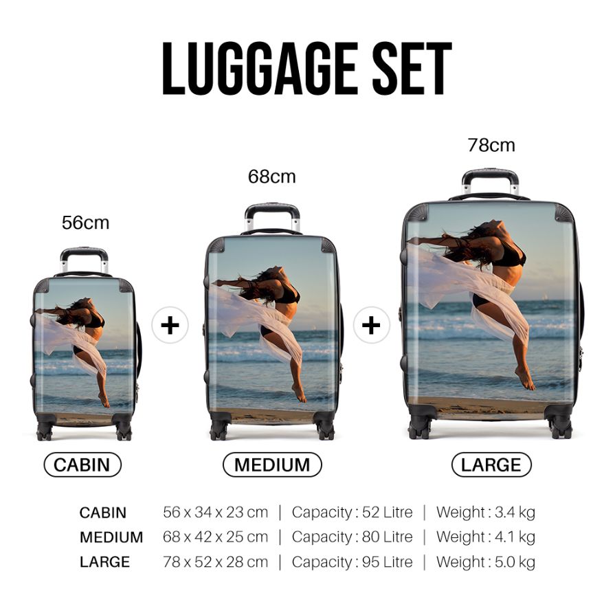 Upload Your Photo Graphic Bootleg Style Suitcase
