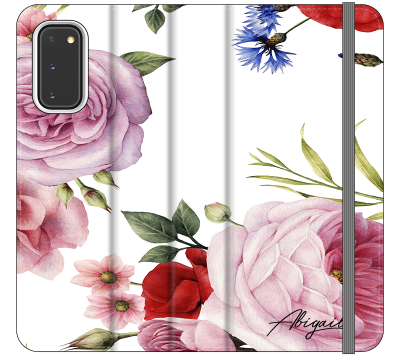 Personalised Floral Blossom Initials Samsung Galaxy S25 Case