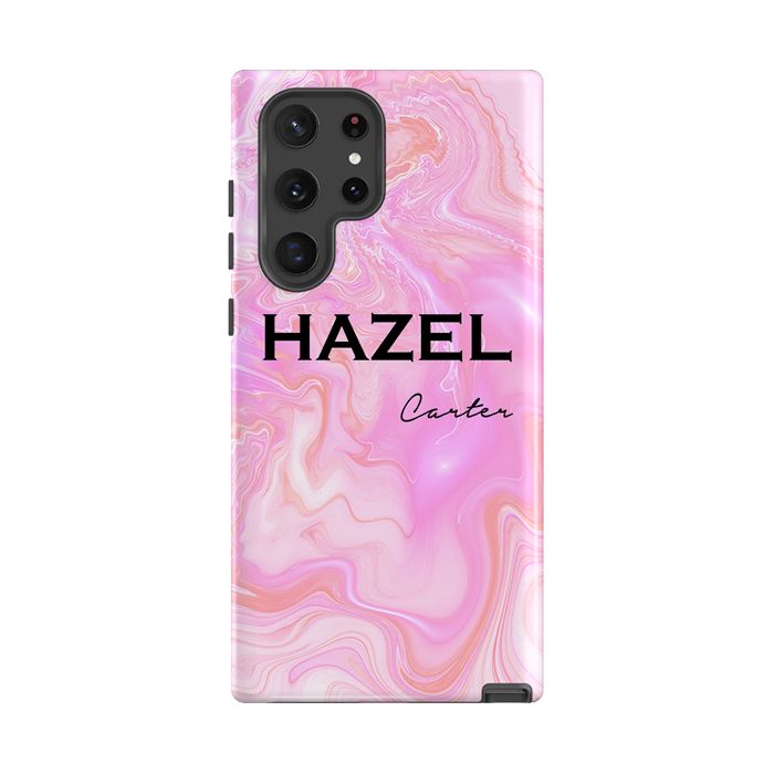 Personalised Cosmic Pink Name Samsung Galaxy S26 Case