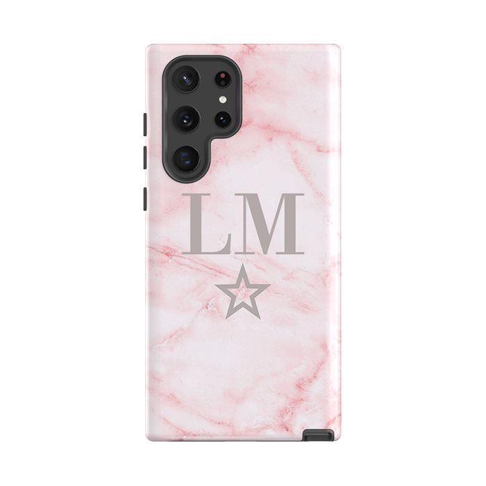 Personalised Cotton Candy Star Marble Samsung Galaxy S26 Case