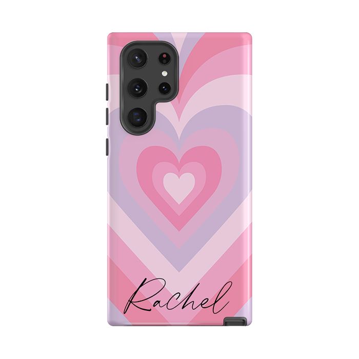 Personalised Heart Latte Samsung Galaxy S26 Case