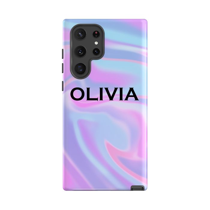Personalised Luxe Blue Name Samsung Galaxy S26 Case