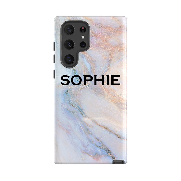Personalised Moonshine Marble Name Samsung Galaxy S26 Case
