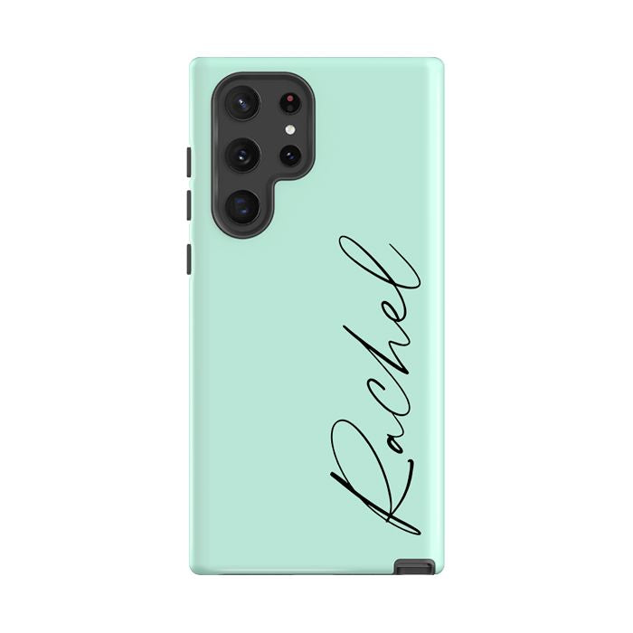 Personalised Pale Green Name Samsung Galaxy S26 Case