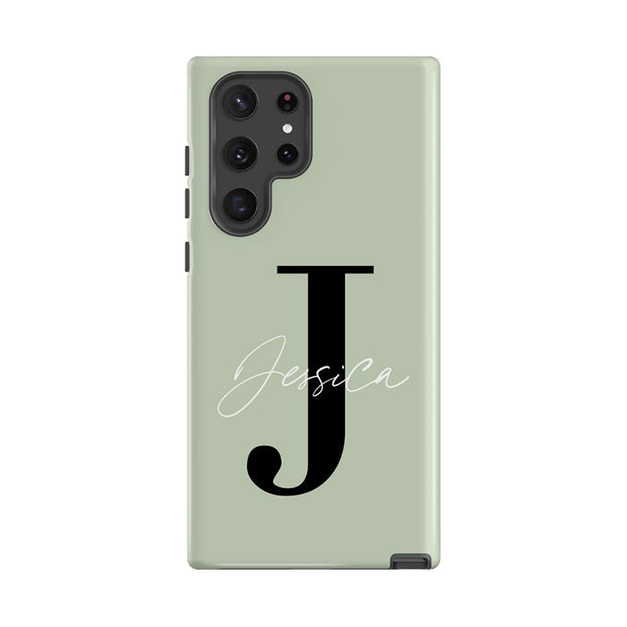 Personalised Sage Name Initial Samsung Galaxy S26 Case