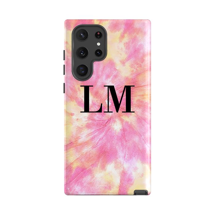Personalised Tie Dye Initials Samsung Galaxy S26 Case