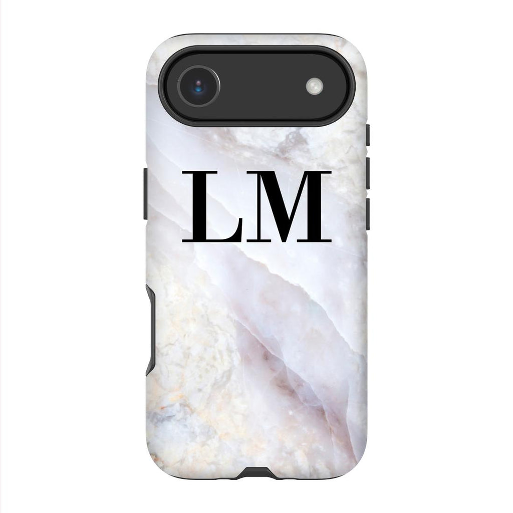 Personalised Stone Marble Initials iPhone 17 Air Case