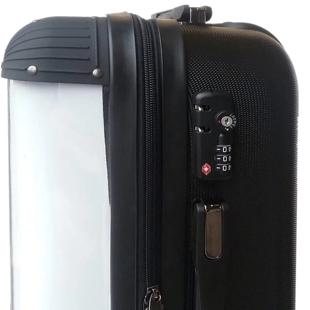 Personalised Blue Stripe initials Suitcase