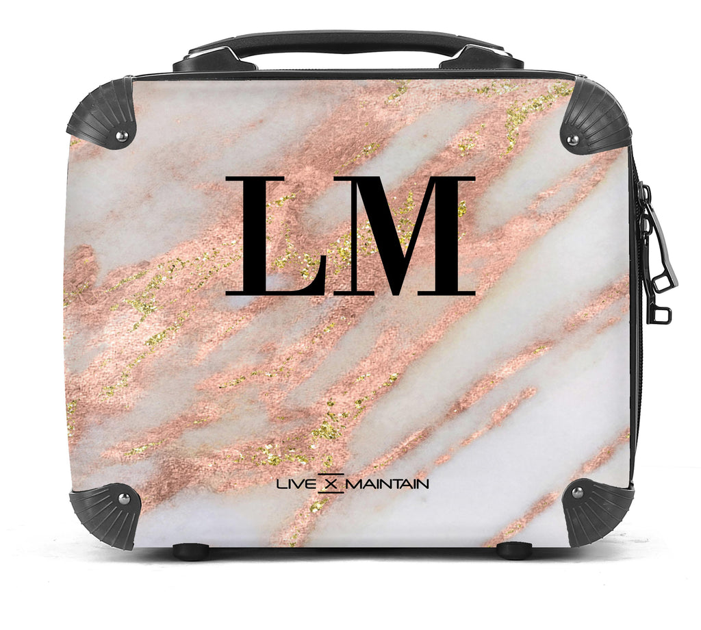 Personalised Aprilia Marble Initials Suitcase