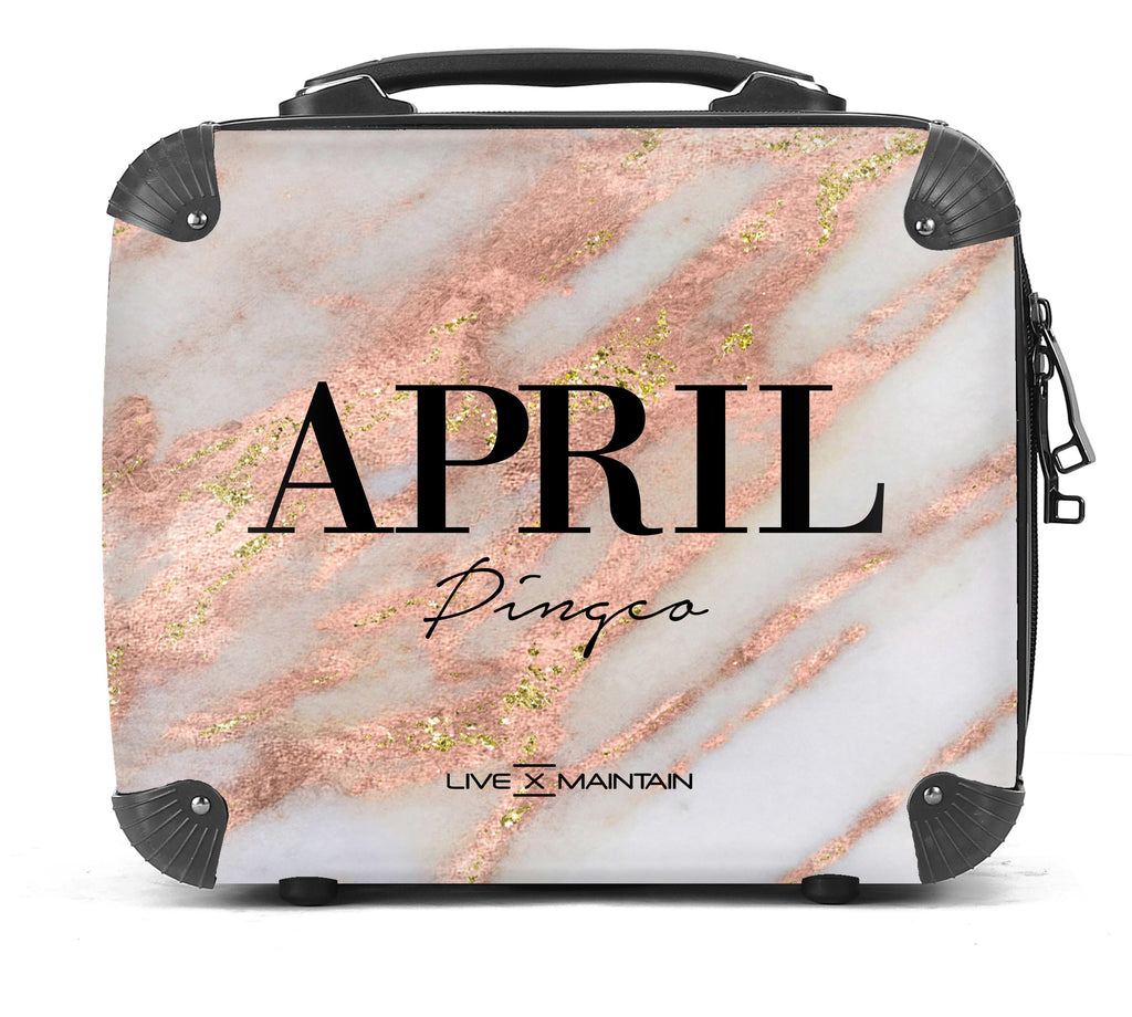 Personalised Aprilia Marble Name Suitcase