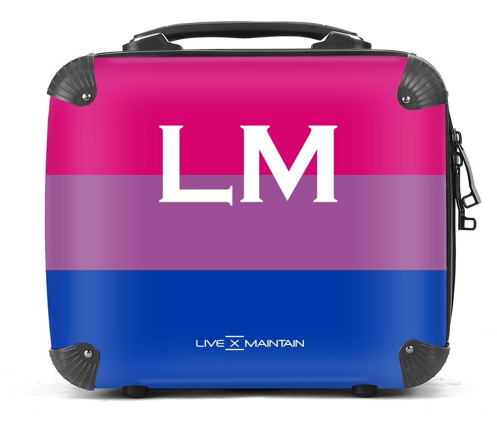 Personalised Bisexual Pride Flag Initials Suitcase