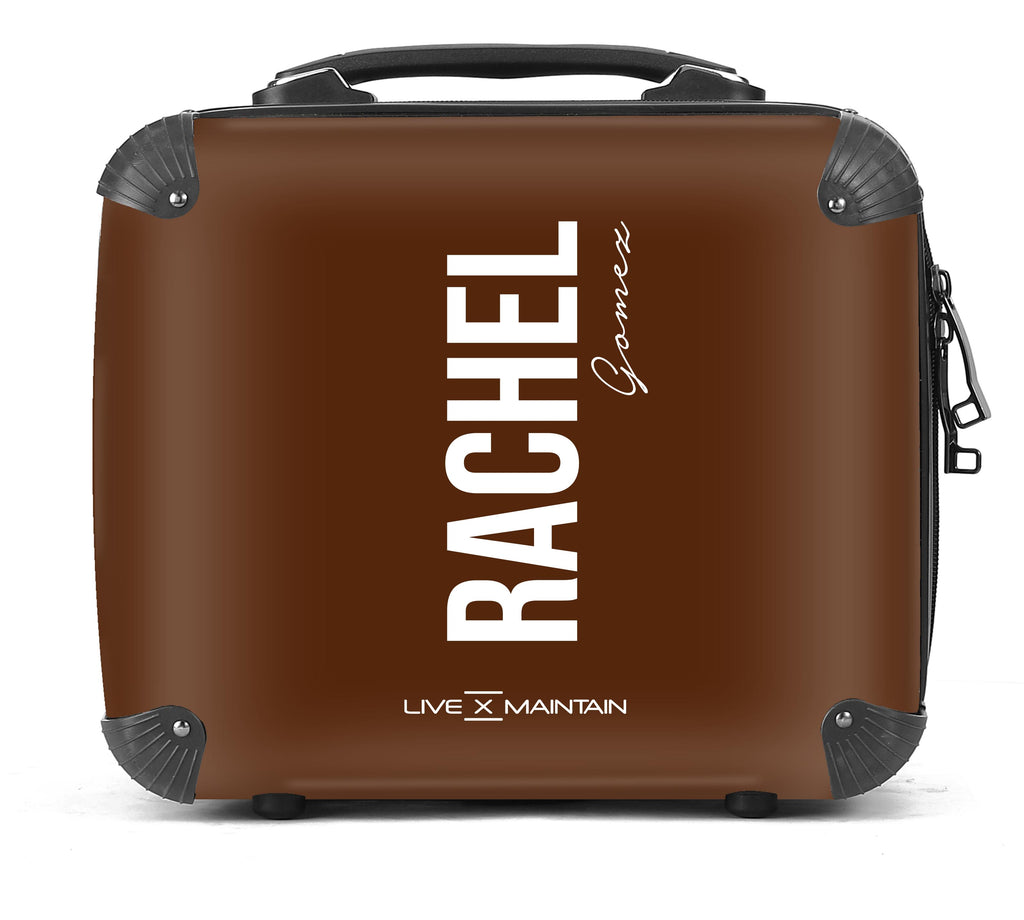 Personalised Chocolate Brown Name Suitcase