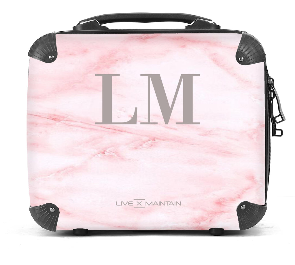 Personalised Cotton Candy Marble Initials Suitcase