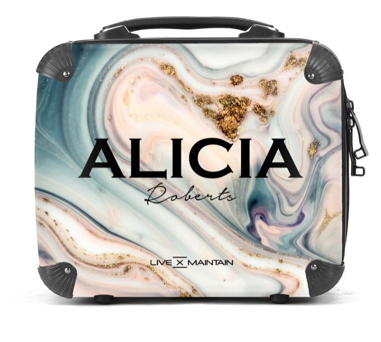 Personalised Fantasia Marble Name Suitcase