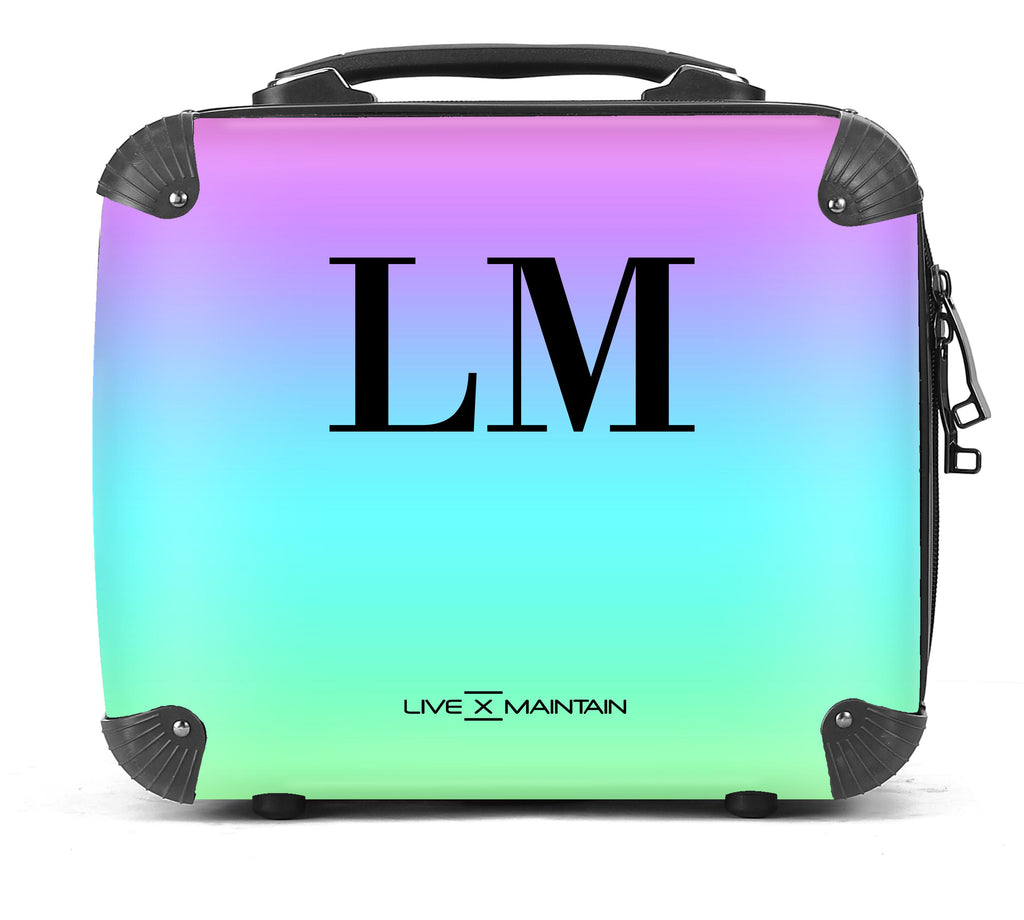 Personalised Gradient Ombre Initials Suitcase