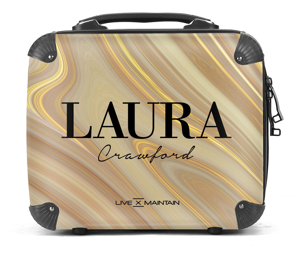 Personalised Ivory Marble Name Suitcase