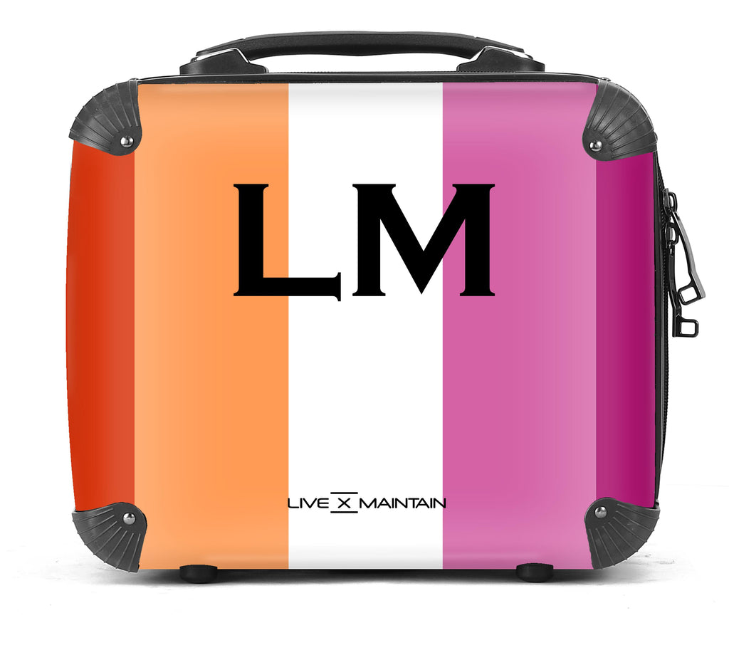 Personalised Lesbian Pride Flag Initials Suitcase
