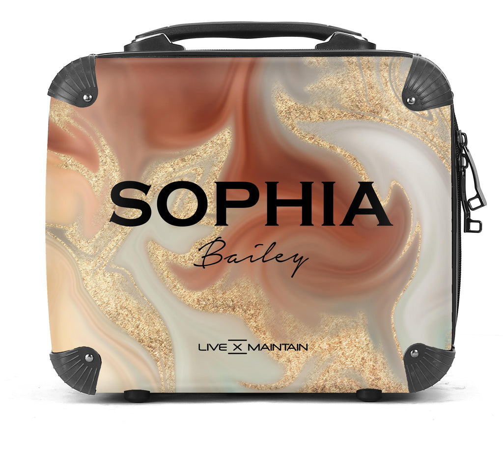 Personalised Liquid Luxury Marble Name Suitcase