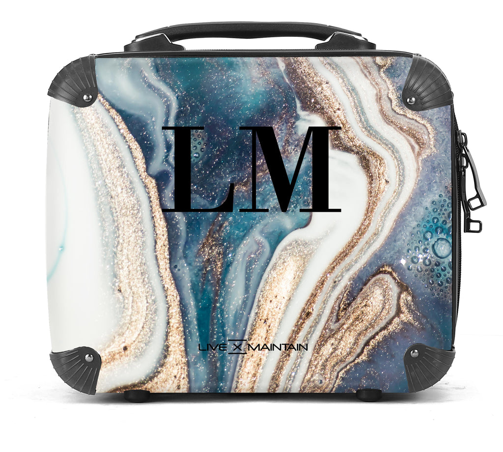 Personalised Luxe Marble Initials Suitcase