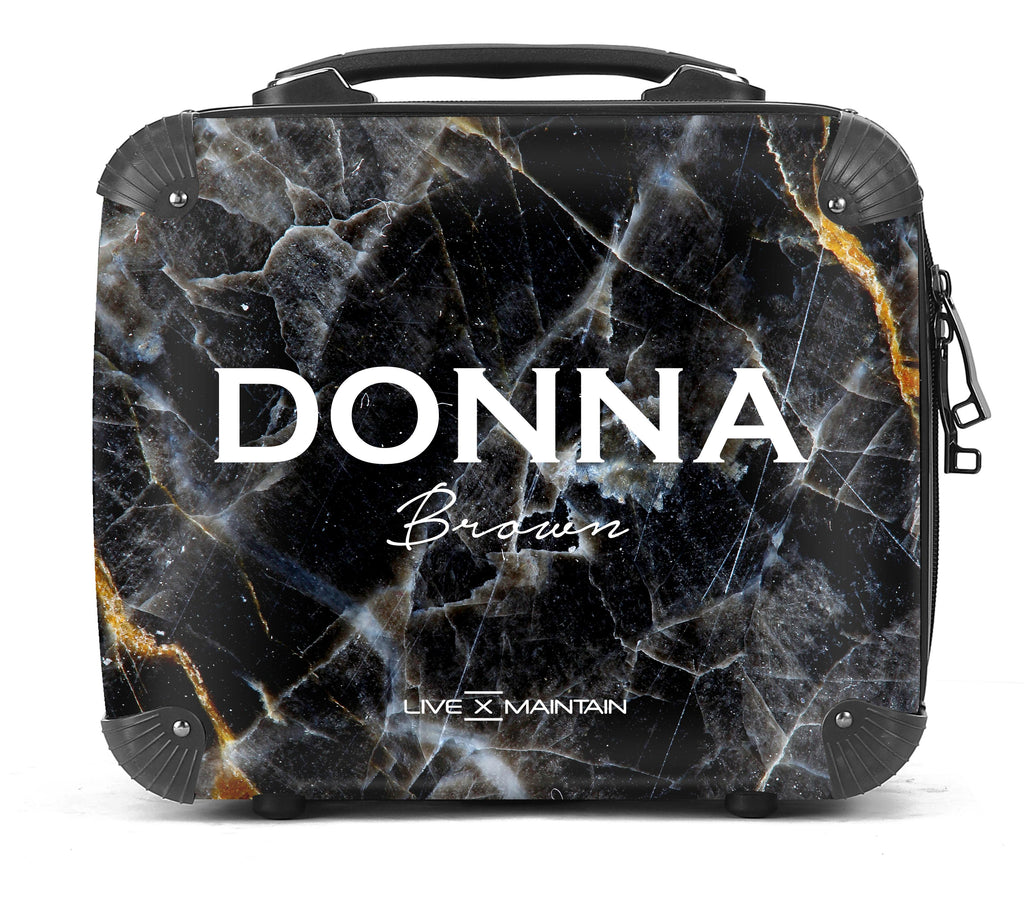 Personalised Midnight Marble Name Suitcase