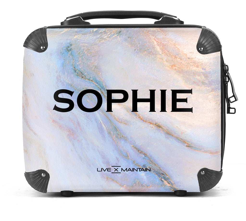 Personalised Moonshine Marble Name Suitcase
