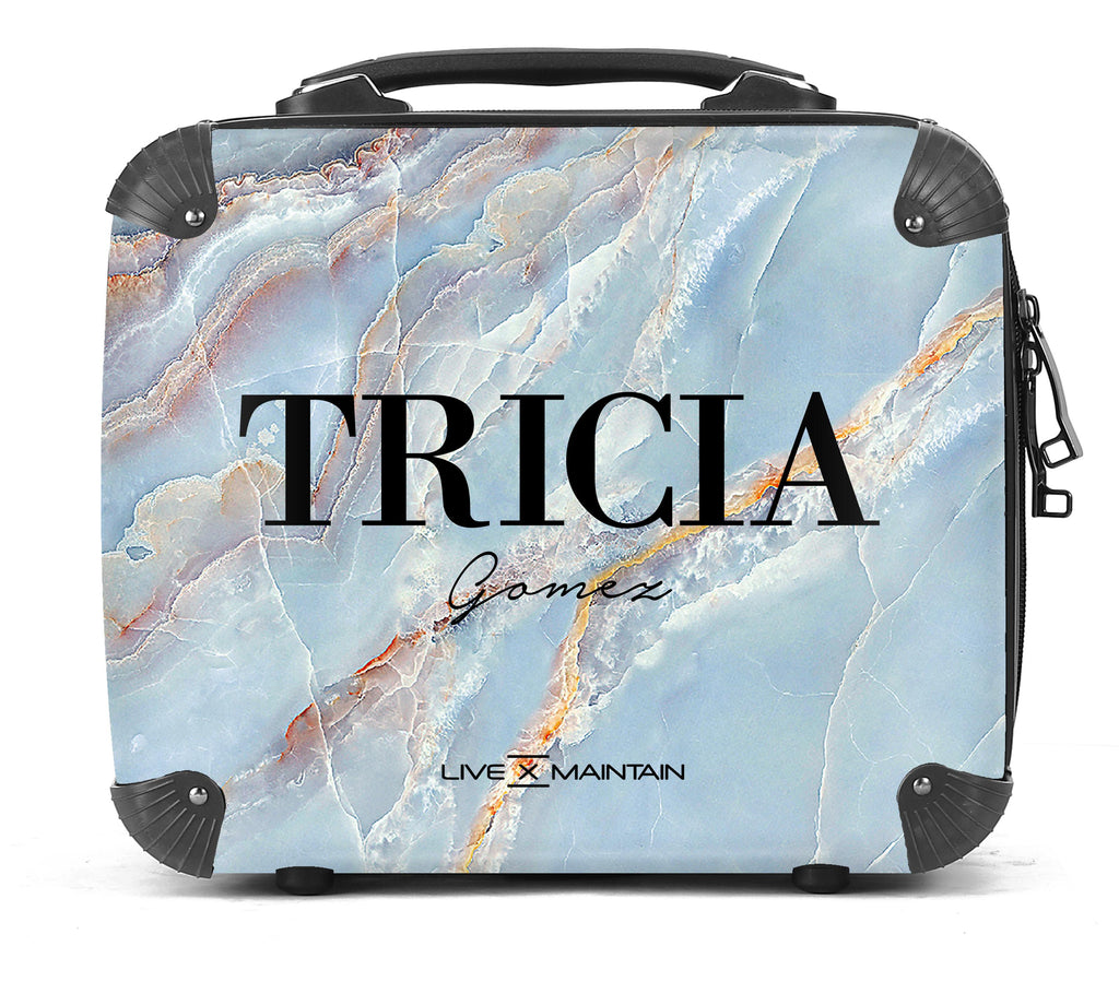 Personalised Ocean Marble Name Suitcase